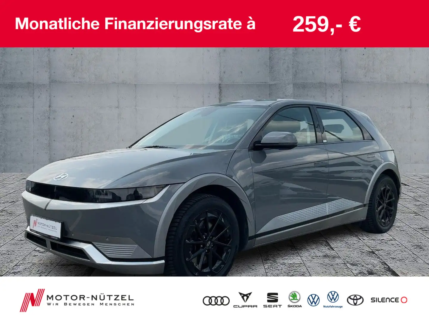 Hyundai IONIQ 5 Elektro DYNAMIQ LED+NAV+ACC+SHZ+RFK+DAB Grijs - 1