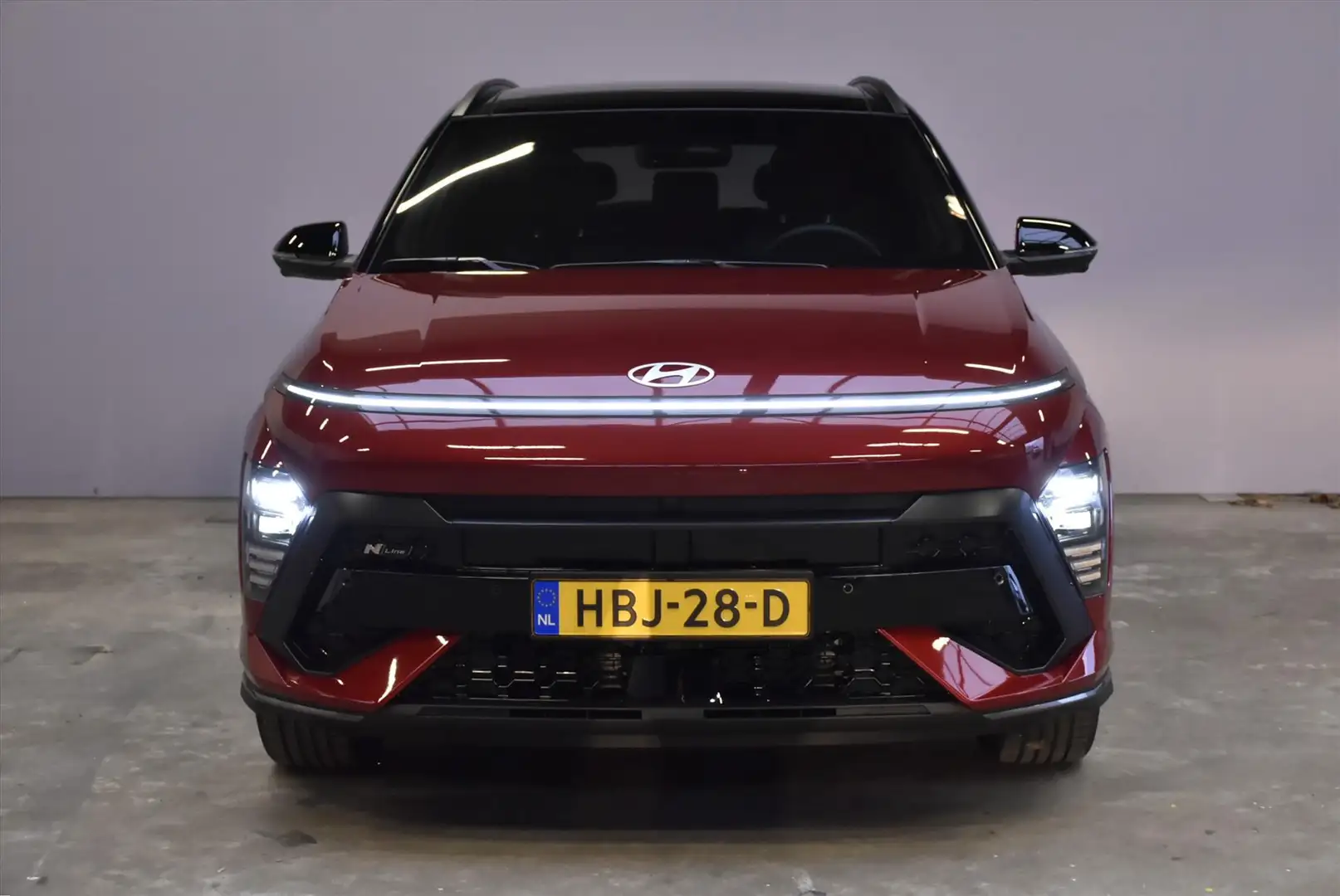 Hyundai KONA 1.6i Hybrid DCT N Line Sky I Schuifdak I 2tone lak Rood - 2
