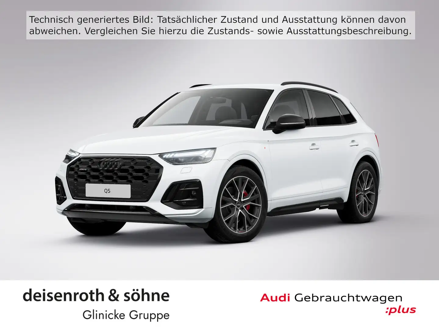 Audi Q5 S line 40 TFSI qu AHK/Matrix/Kam/ACC/PBox/20" Weiß - 1