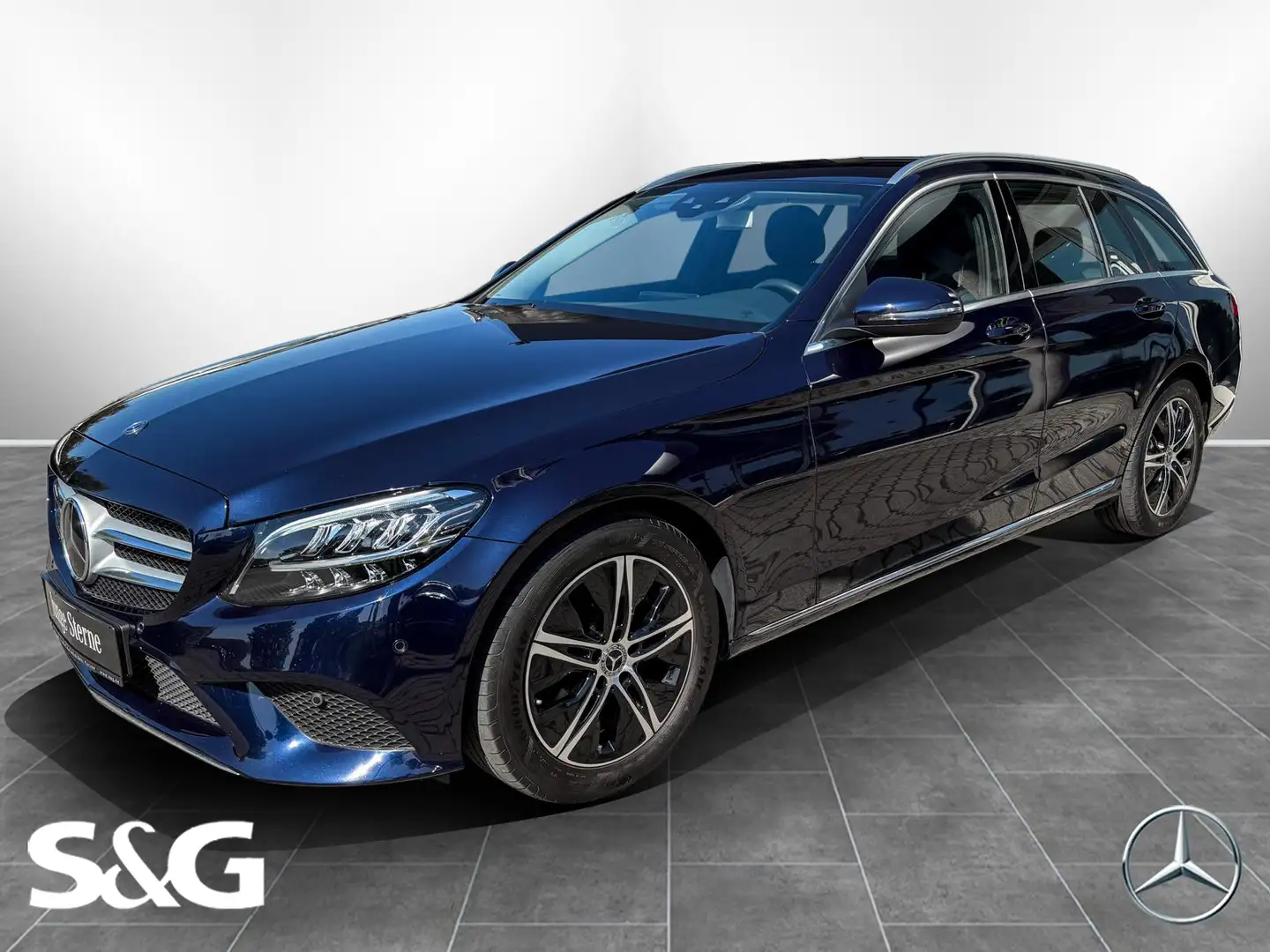 Mercedes-Benz C 220 d T AVANTGARDE COMAND+RüKam+Distro+LED Bleu - 1