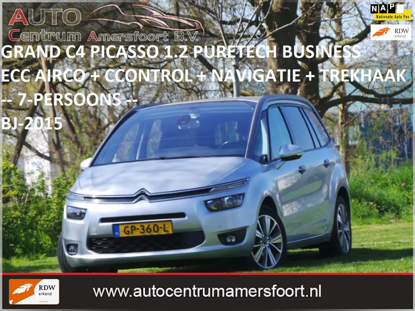 Citroen Grand C4 Picasso 1.2 PureTech Business ( INRUIL MOGELIJK ) Grijs - 1