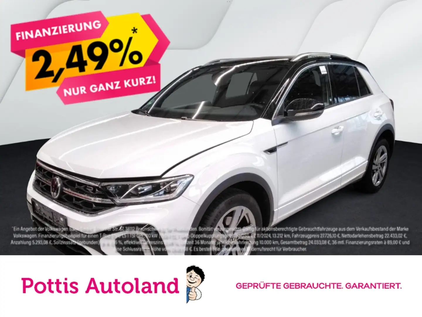 Volkswagen T-Roc 1.5 TSI DSG R-LINE AHK NAVI PDC SITZHZG Weiß - 1