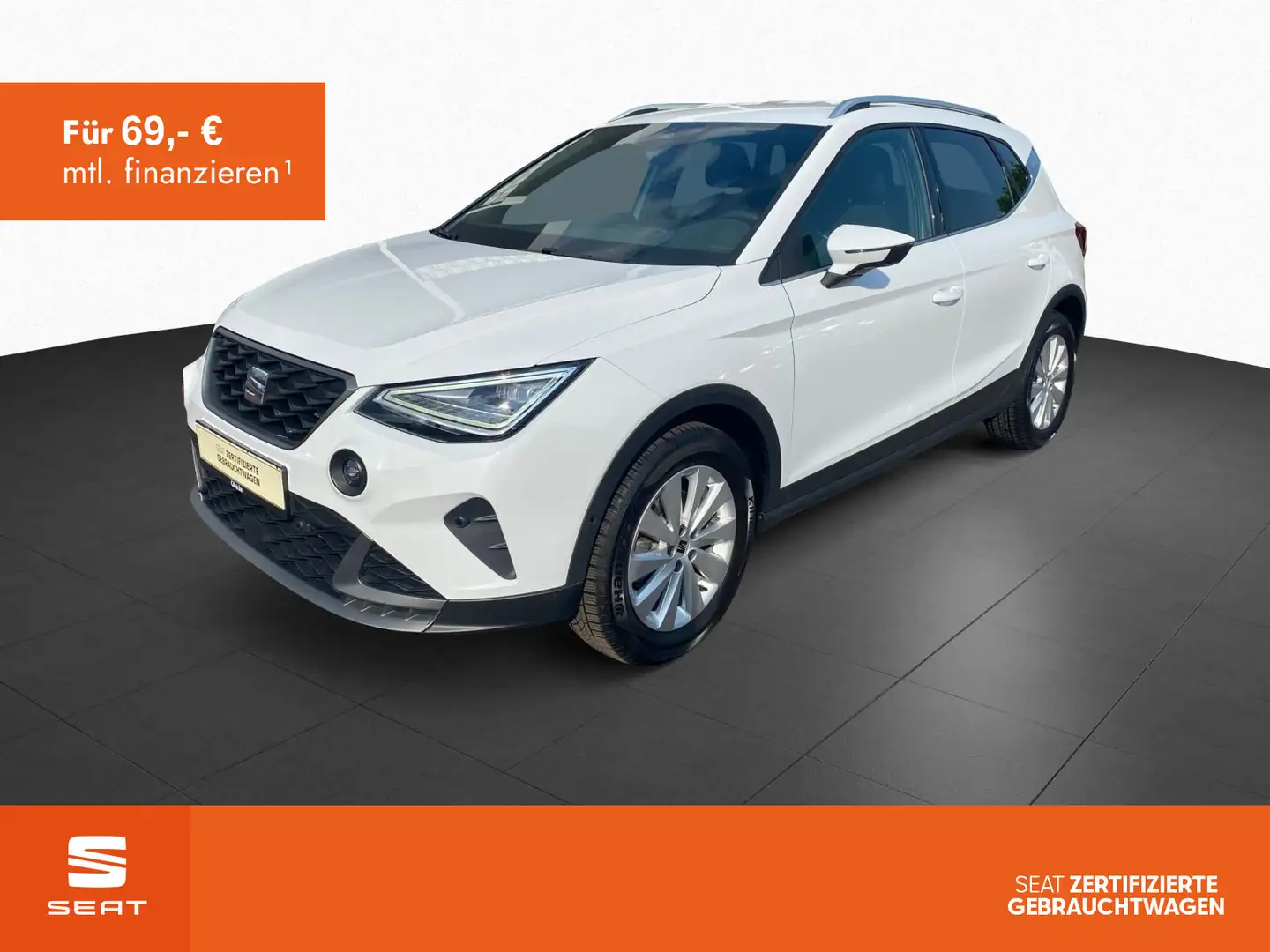 SEAT Arona 1.0 TSI FR Klima Navi LED ACC Sitzh. RFK Weiß - 1