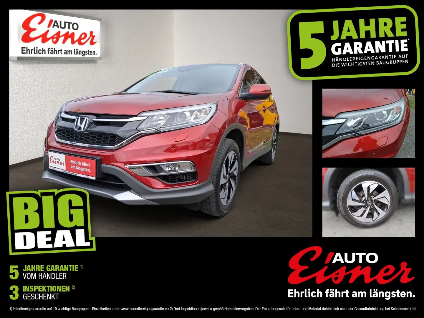 Honda CR-V 1.6i-DTEC EXECUTIVE 4WD A Roşu - 1