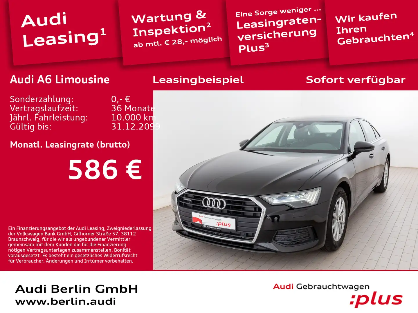 Audi A6 45 TFSI qu. S tr. RFK PDC MATRIX Noir - 1