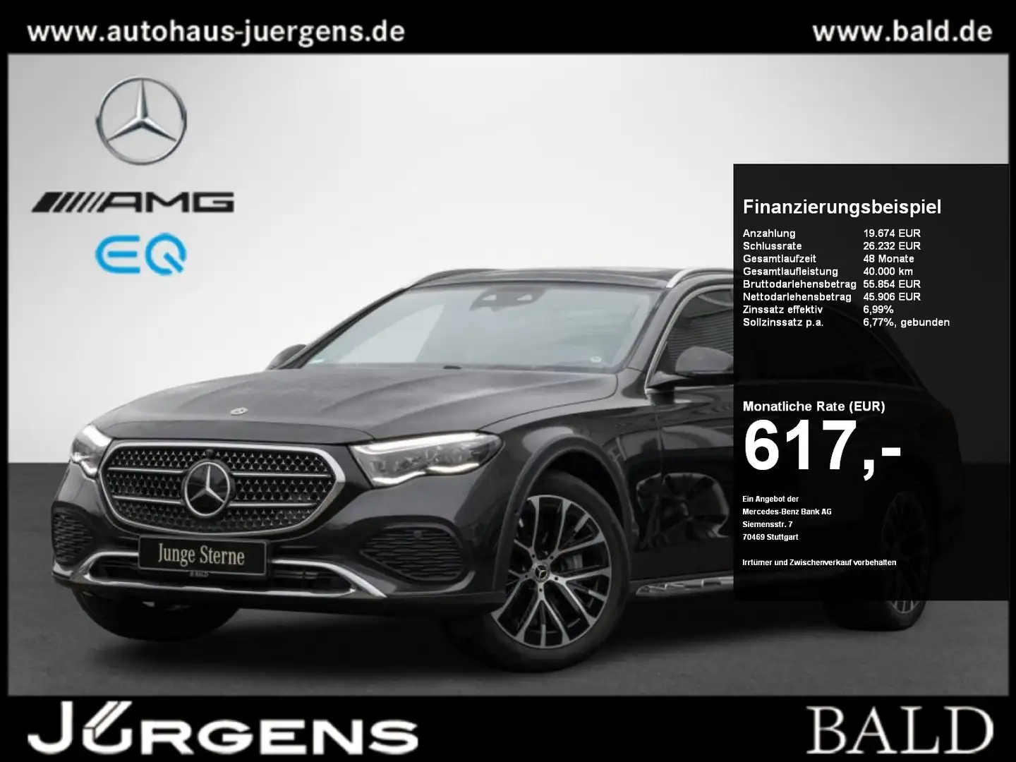Mercedes-Benz E 300 de T 4M All-Terrain Digital/Pano/AHK/Burm4D Grigio - 1