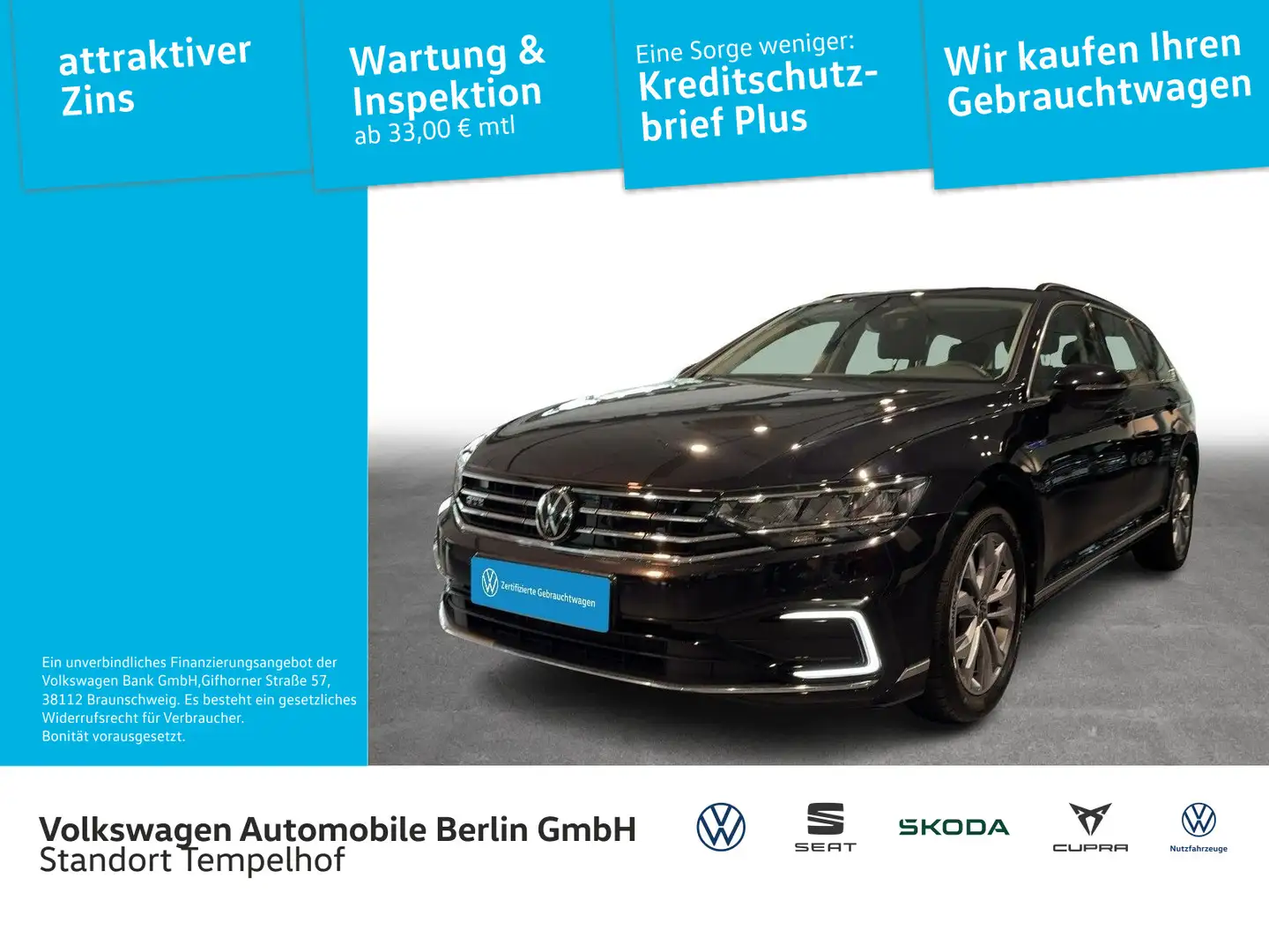 Volkswagen Passat Variant GTE 1.4TSI DSG NAVI AHK LED Schwarz - 1