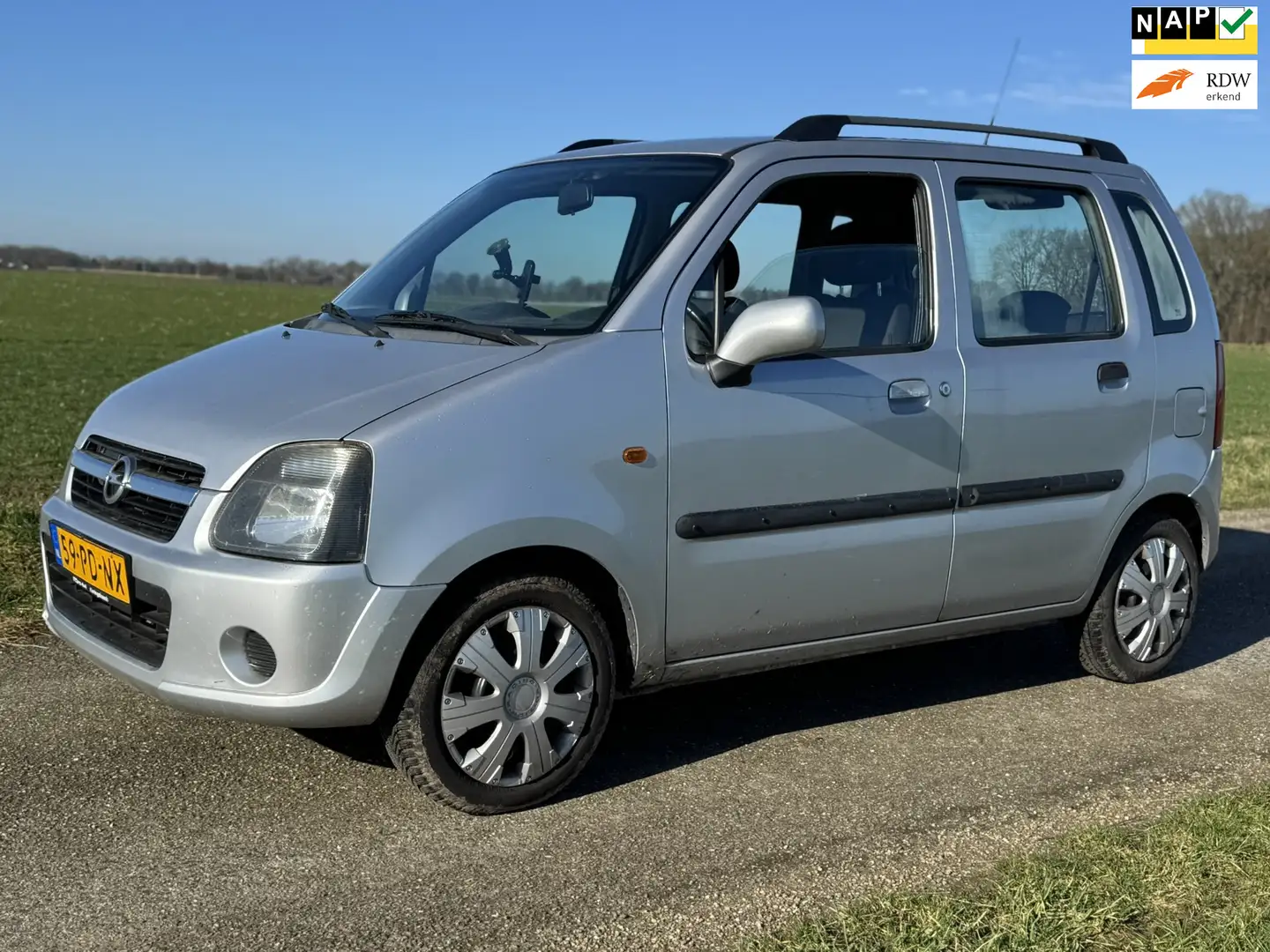 Opel Agila 1.2-16V Maxx|nieuwe apk|trekhaak| Grau - 1