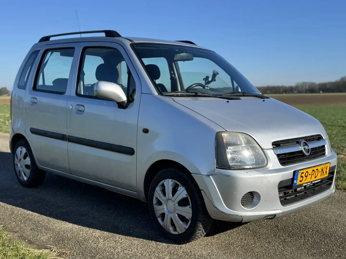 Opel Agila 1.2-16V Maxx|nieuwe apk|trekhaak| Grau - 2