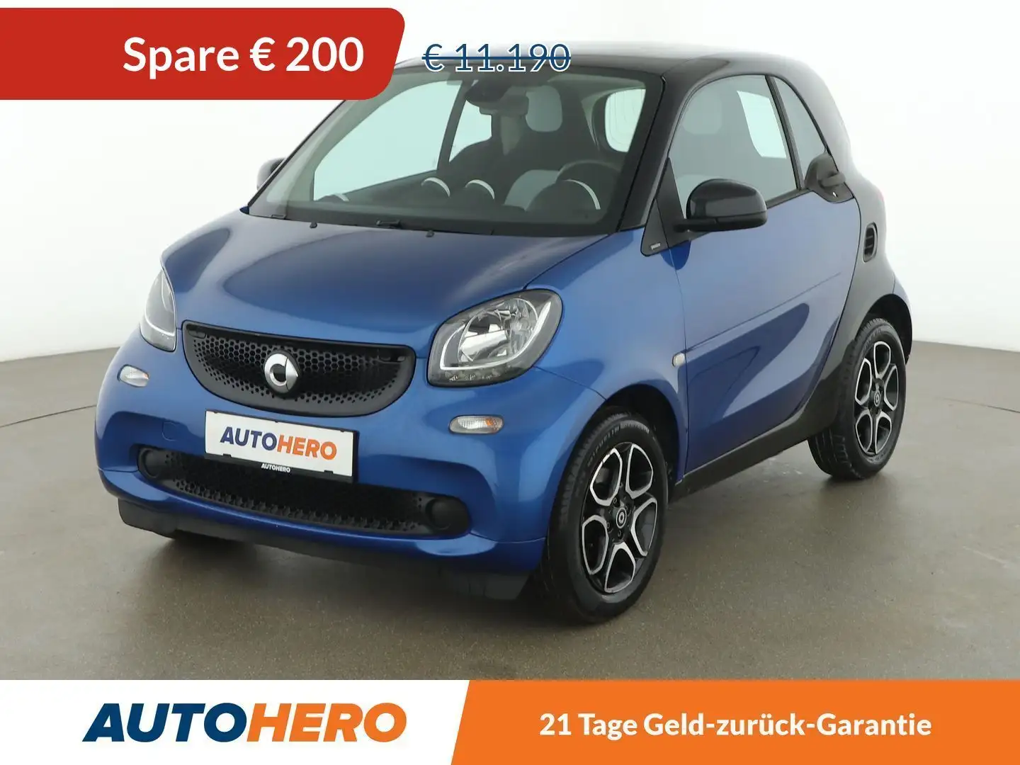 smart forTwo 1.0 Basis passion Aut. *TEMPO*KLIMAAUT*PANO* Blau - 1