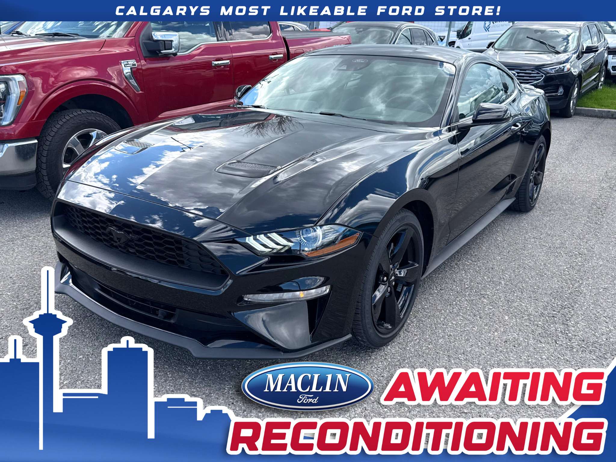 Black 2022 Ford Mustang Coupe Rear-Wheel Drive 6-Speed Manual