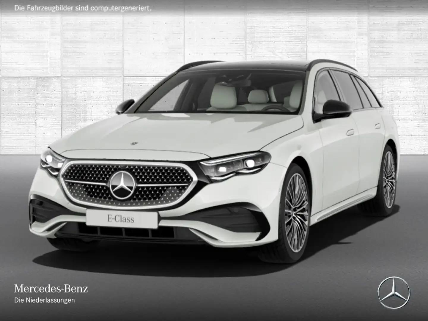 Mercedes-Benz E 300 e T AMG Fahrass Pano Burmester Distr. HUD 9G Weiß - 2