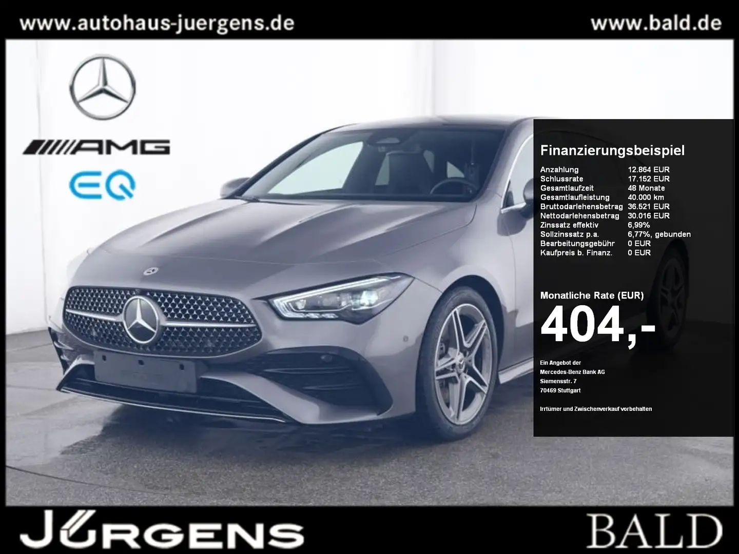 Mercedes-Benz CLA 220 d SB AMG-Advanced/ILS/Pano/360/Totw/Easy Grau - 1