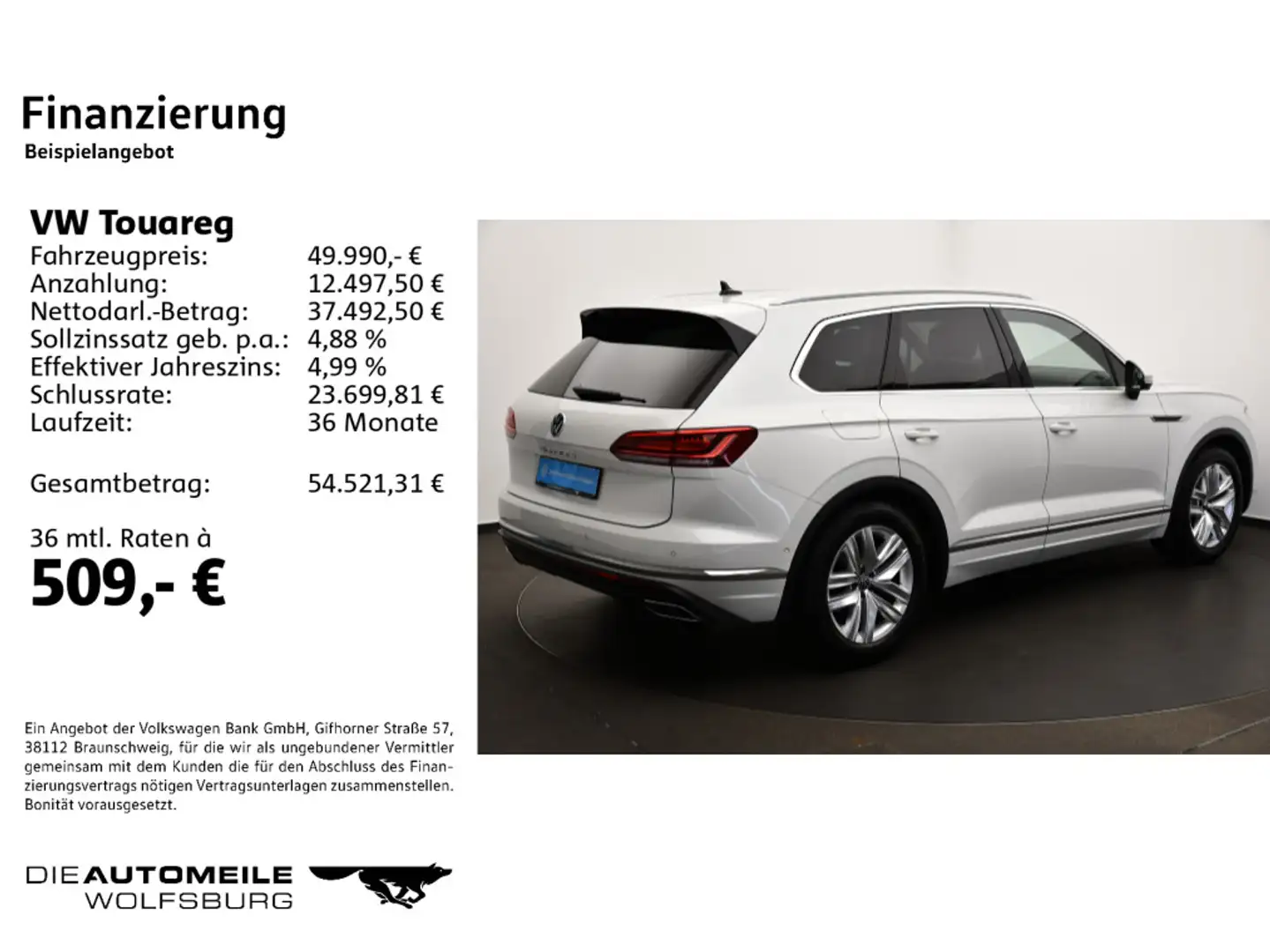 Volkswagen Touareg 3.0 TDI Tiptronic Atmosphere ACC/Rückkam Bílá - 2