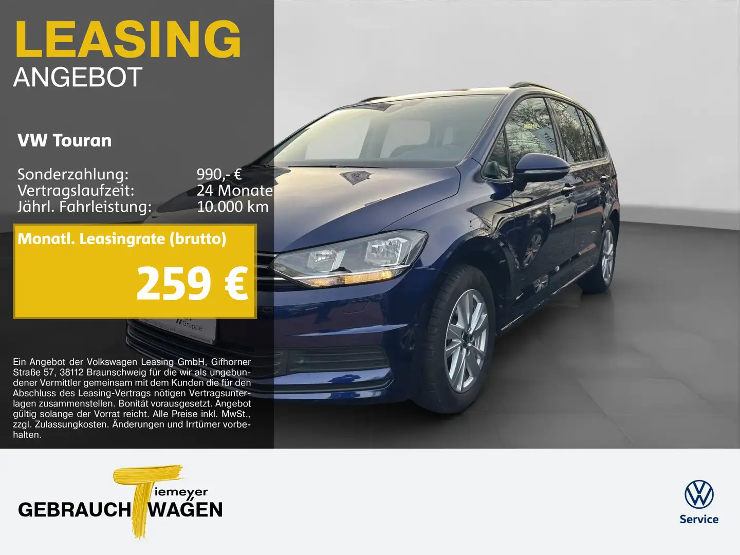 Volkswagen Touran 1.5 TSI COMFORTLINE 7-SITZE APP-CONNECT S Blau - 1