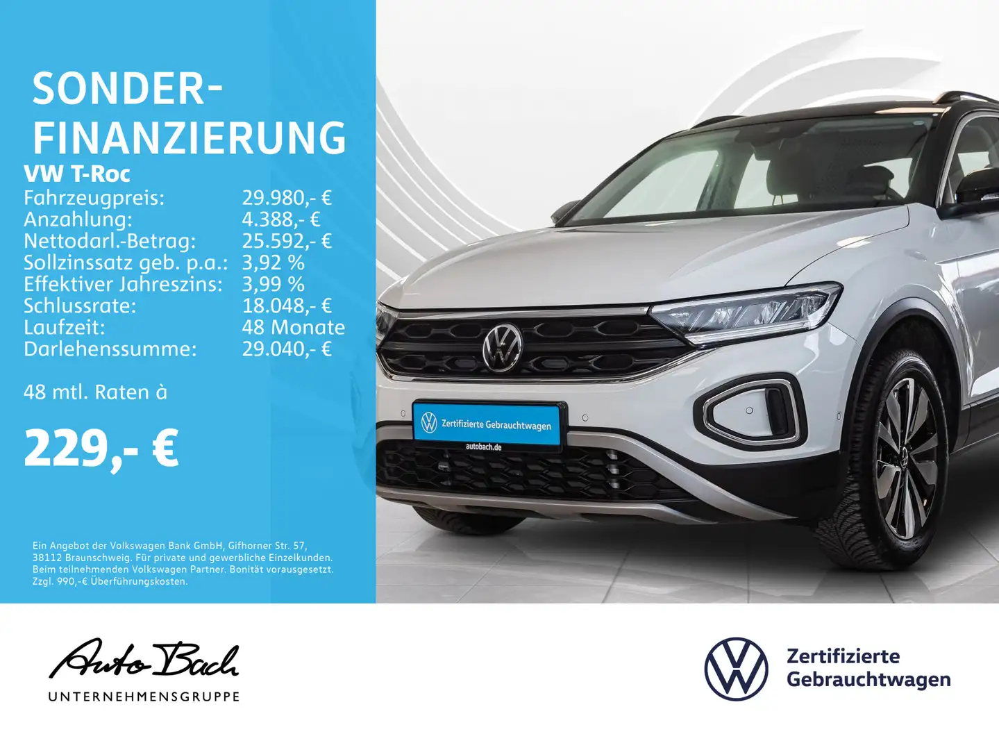 Volkswagen T-Roc 1.5 TSI "MOVE" DSG Navi LED Digital Cockpi Weiß - 1