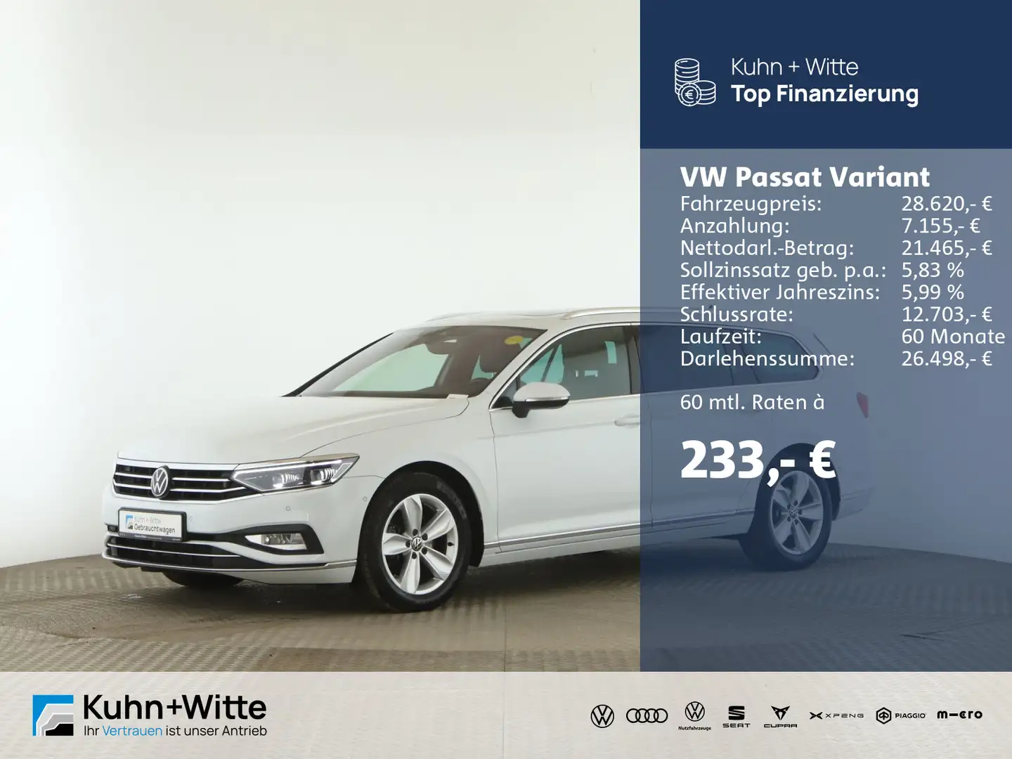 Volkswagen Passat Variant 2.0 TDI Elegance *IQ.Light*RFK*Pa Blanc - 1