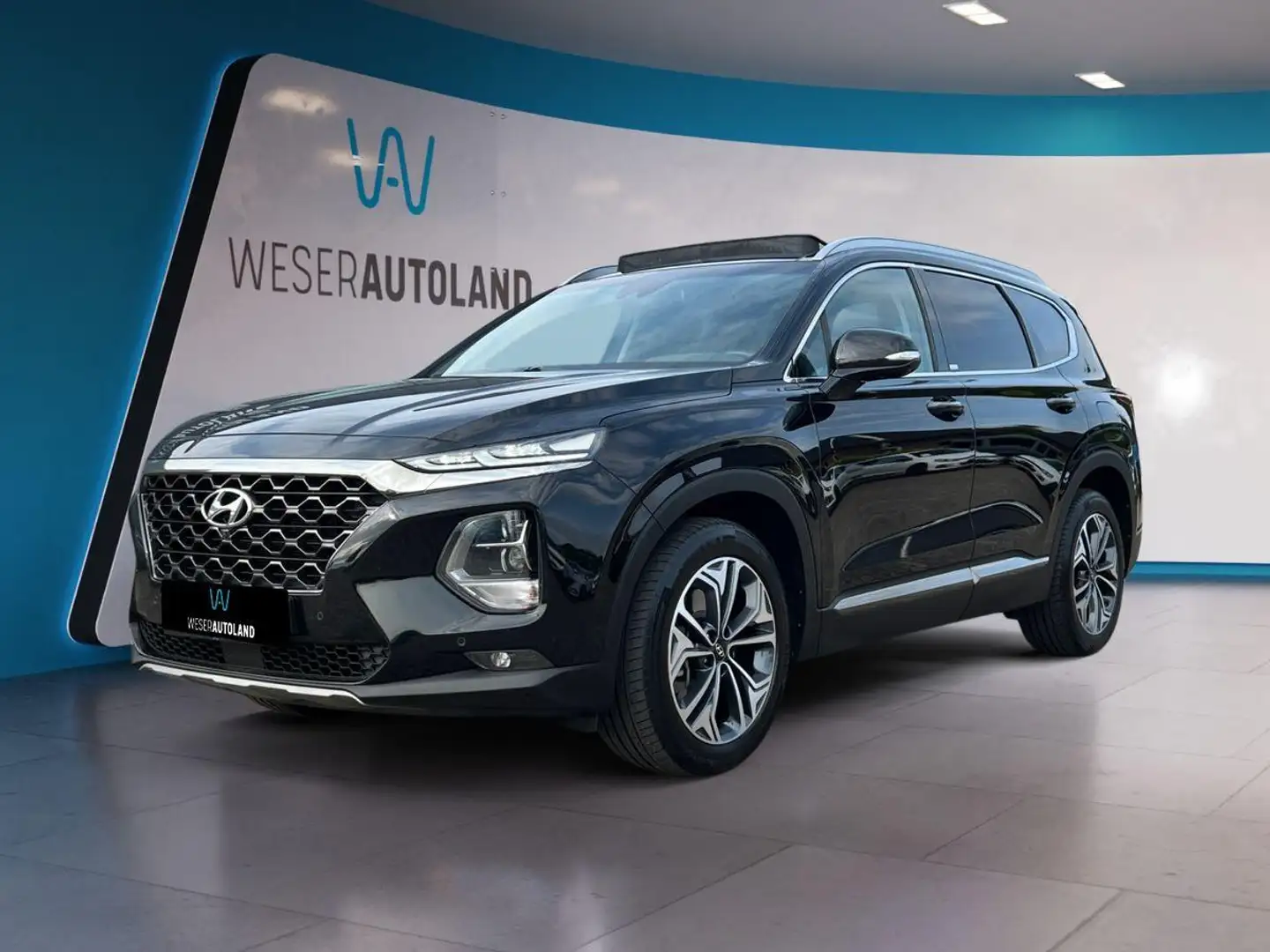 Hyundai SANTA FE 2.2 CRDi AWD PREMIUM LEDER PANO ACC LED Zwart - 1