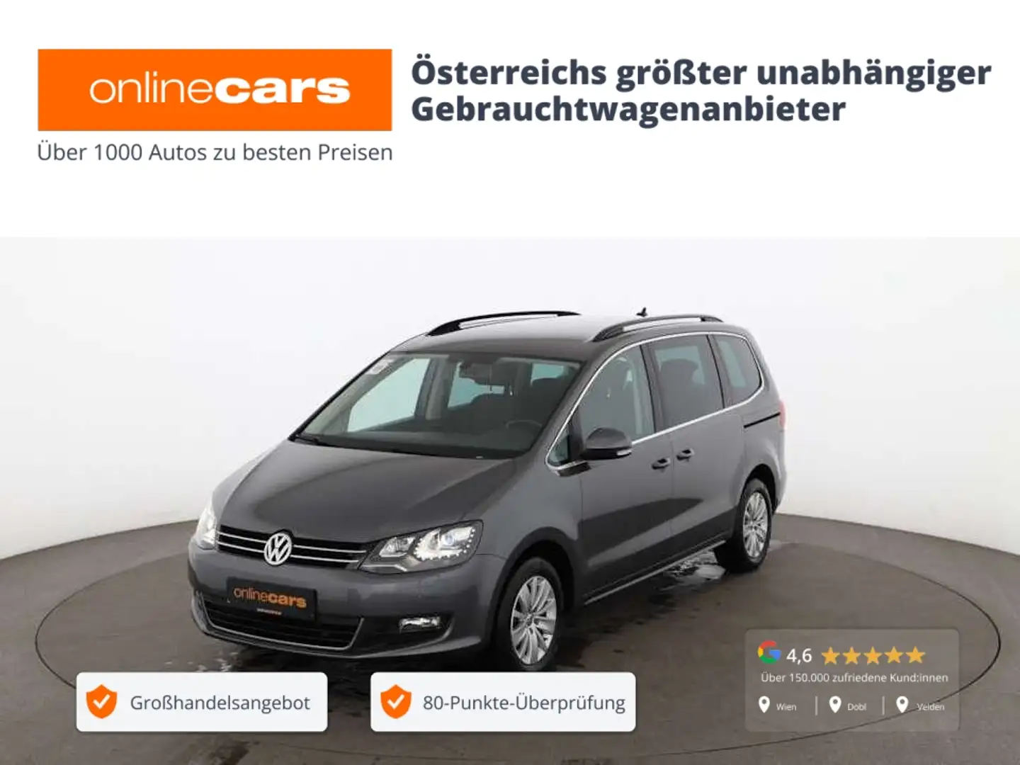 Volkswagen Sharan 2.0 TDI Comfortline XENON AHK NAVI SITZHZG Gris - 1