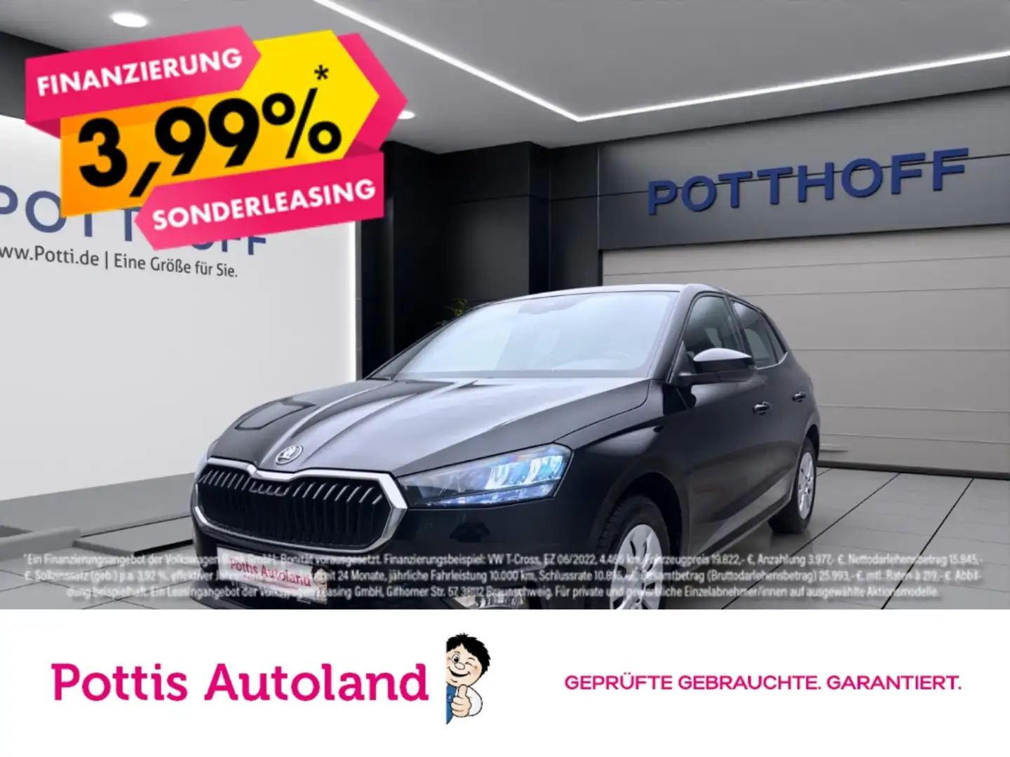 Skoda Fabia 1.0 TSI SELECTION PDC LED KLIMA SITZHZG Schwarz - 1