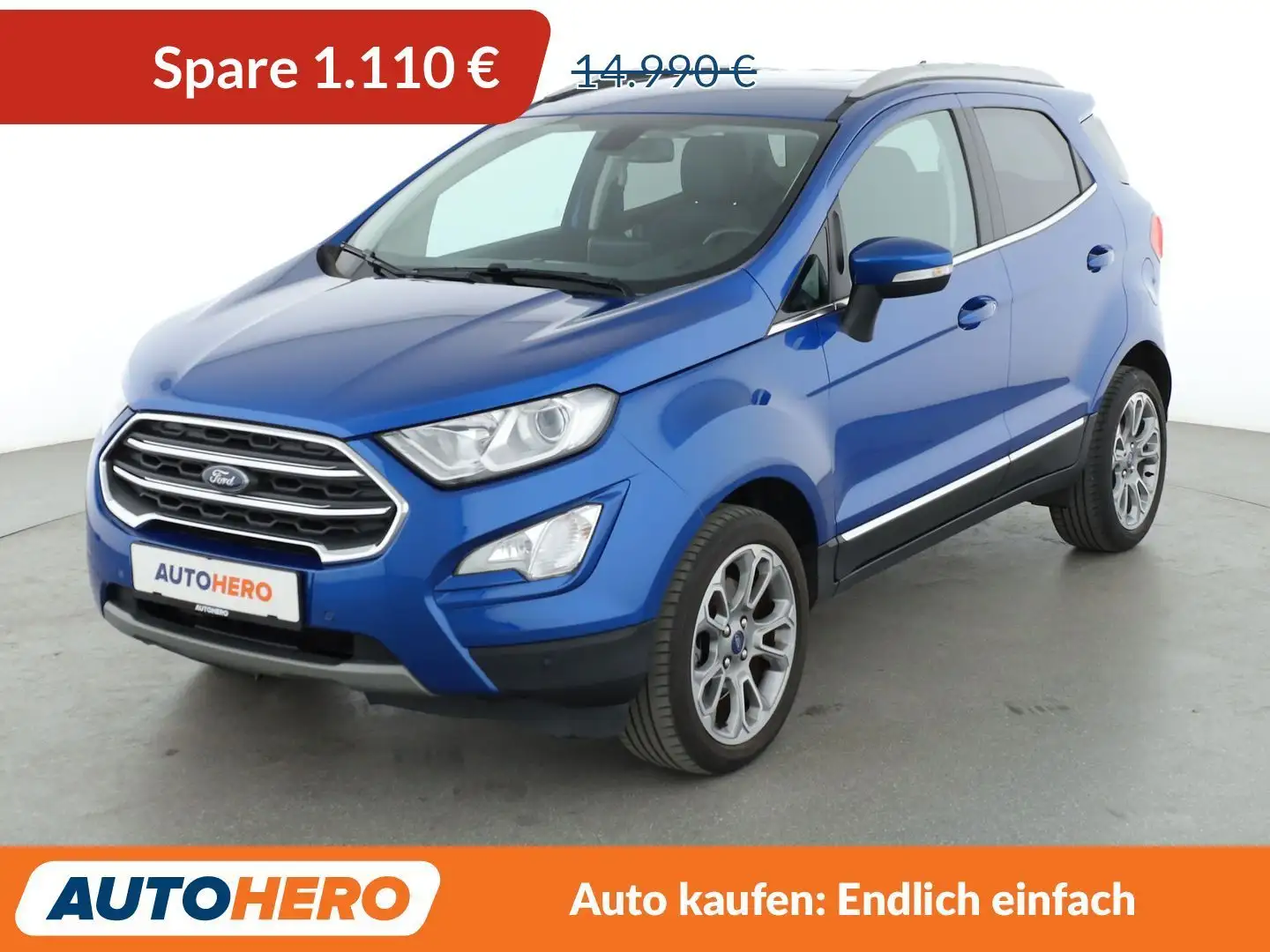 Ford EcoSport 1.0 EcoBoost Titanium *NAVI*CAM*TEMPO*SHZ*LHZ*ALU* Blau - 1