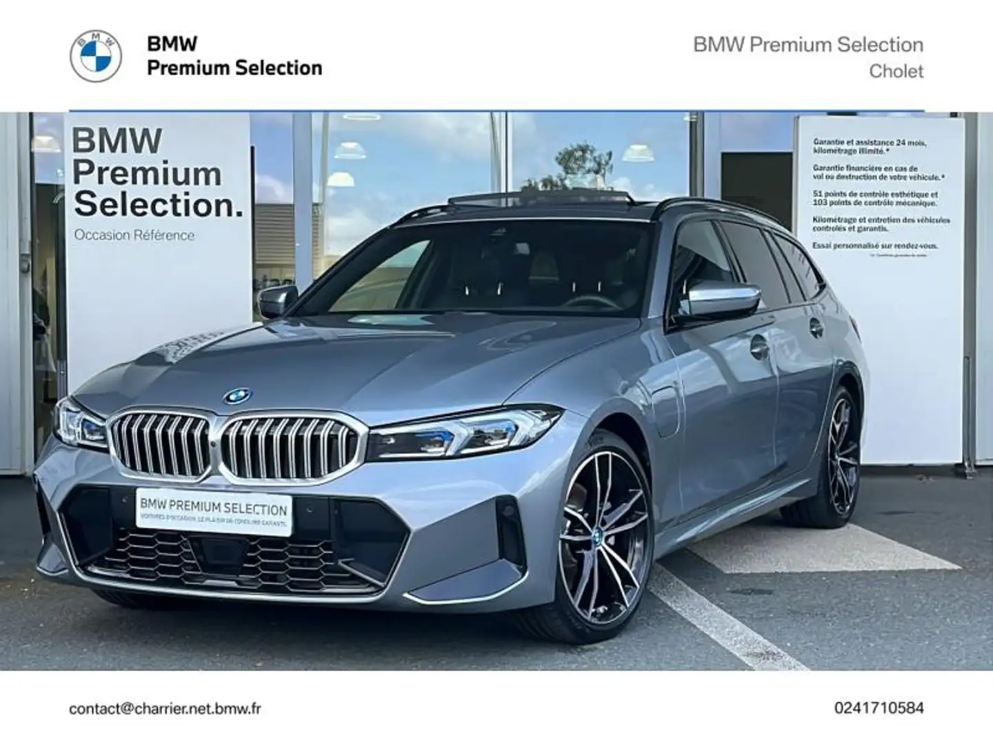 BMW 330 330eA xDrive 292ch M Sport Gris - 1