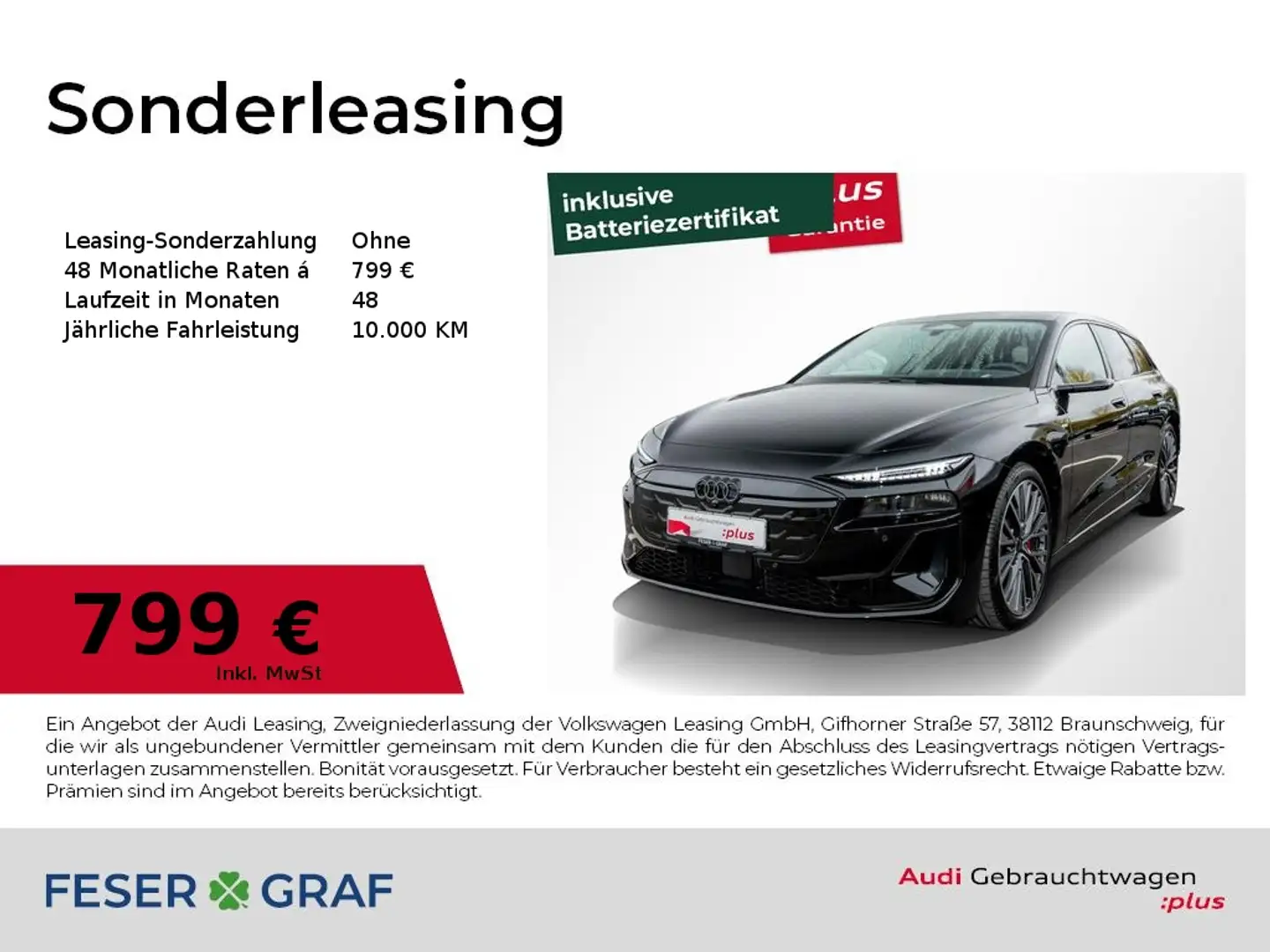 Audi A6 e-tron Avant performance S line/Matrix/Pano/adAir/ Noir - 1