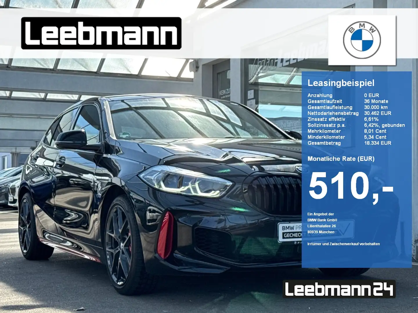 BMW 128 ti RFK/elHeckkl./DrivAss GARANTIE bis 04/2029 Noir - 1