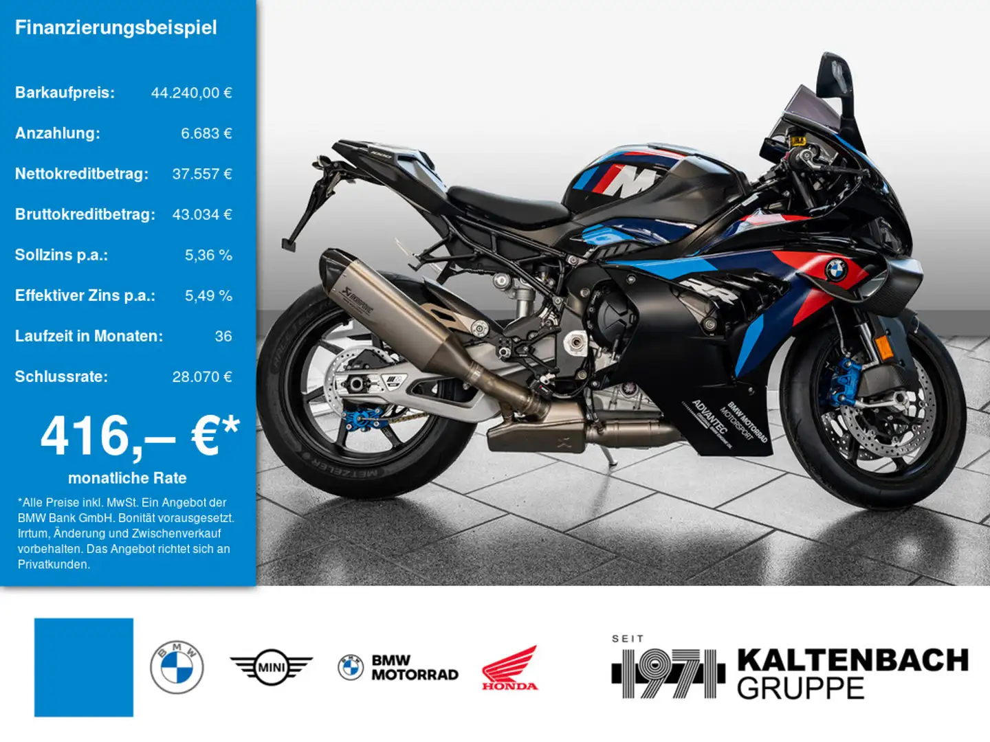 BMW M 1000 RR COMPETITION-P. AKRAPOVIC LED Nero - 1
