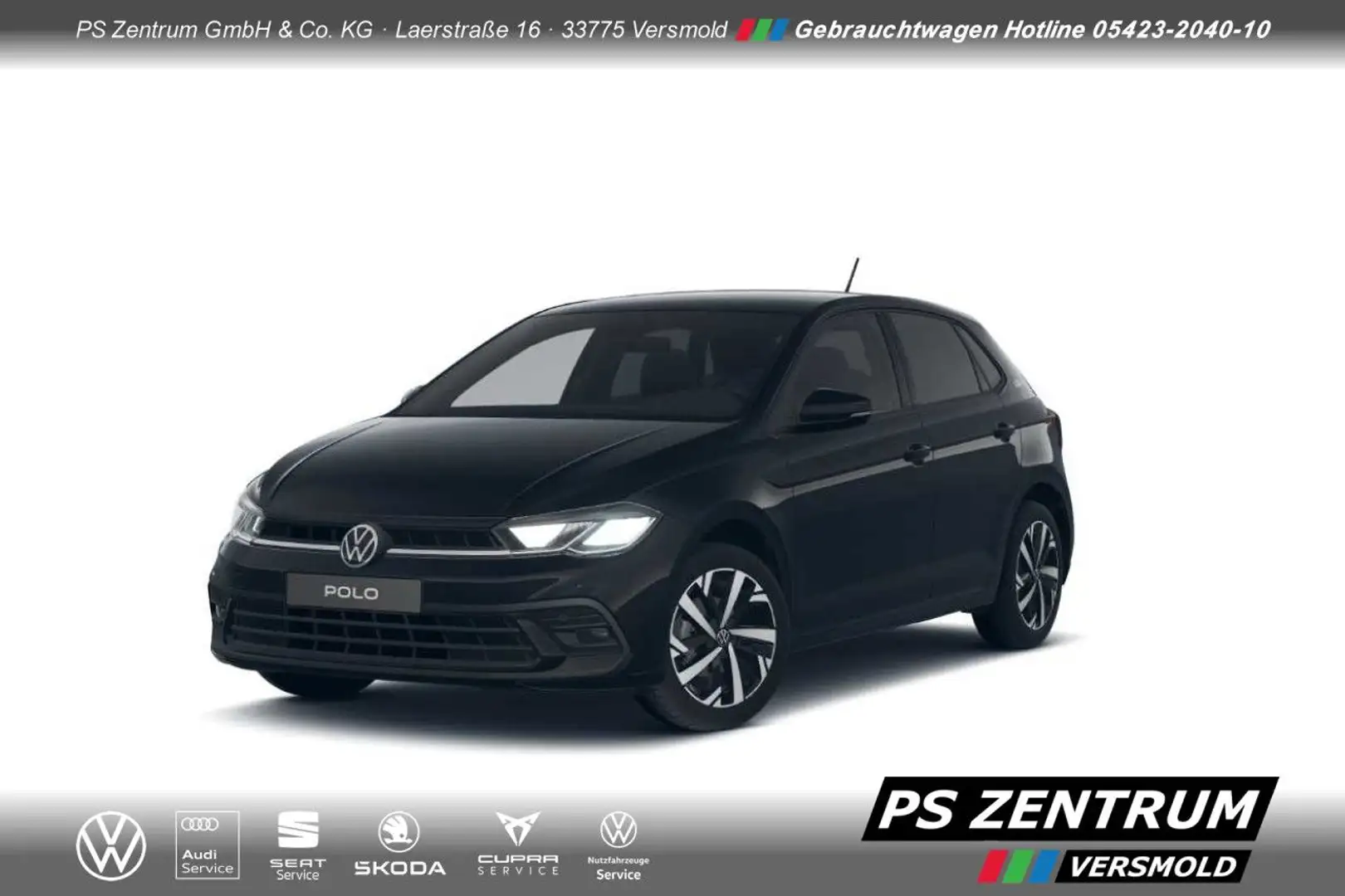 Volkswagen Polo 1.0 TSI Goal Navi RFK SHZ Bluetooth LED Klima Schwarz - 1