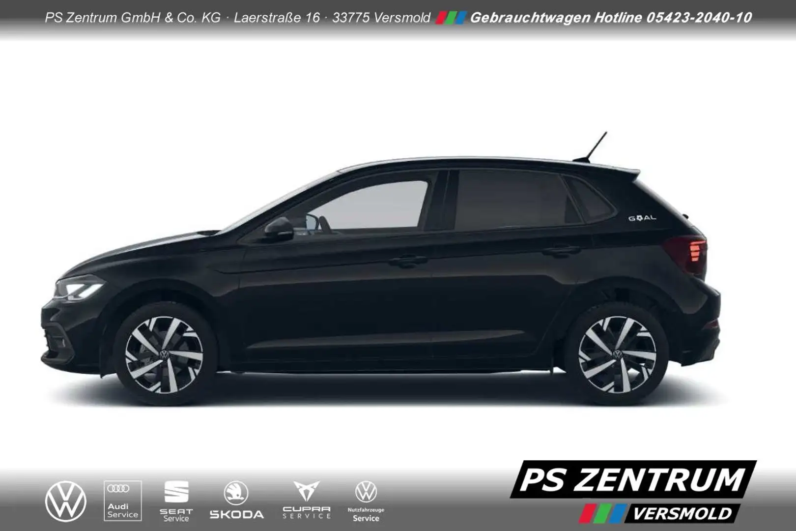 Volkswagen Polo 1.0 TSI Goal Navi RFK SHZ Bluetooth LED Klima Schwarz - 2