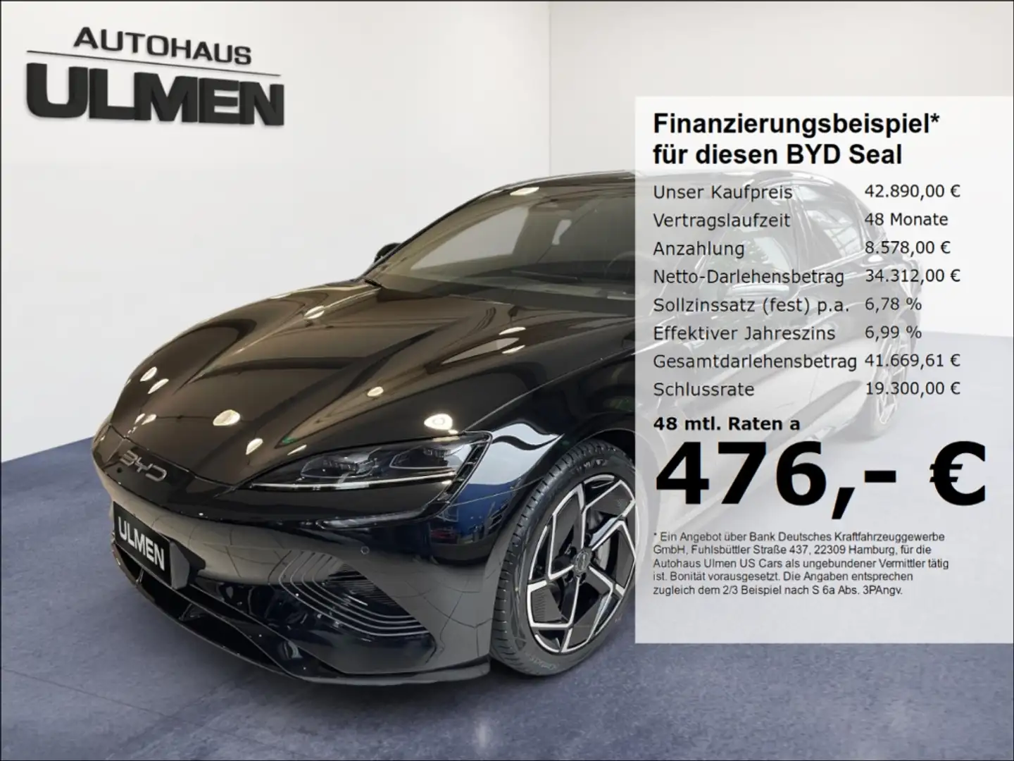 BYD Seal Excellence 390KW AWD HUD Pano 360°Cam Soundsystem Schwarz - 1