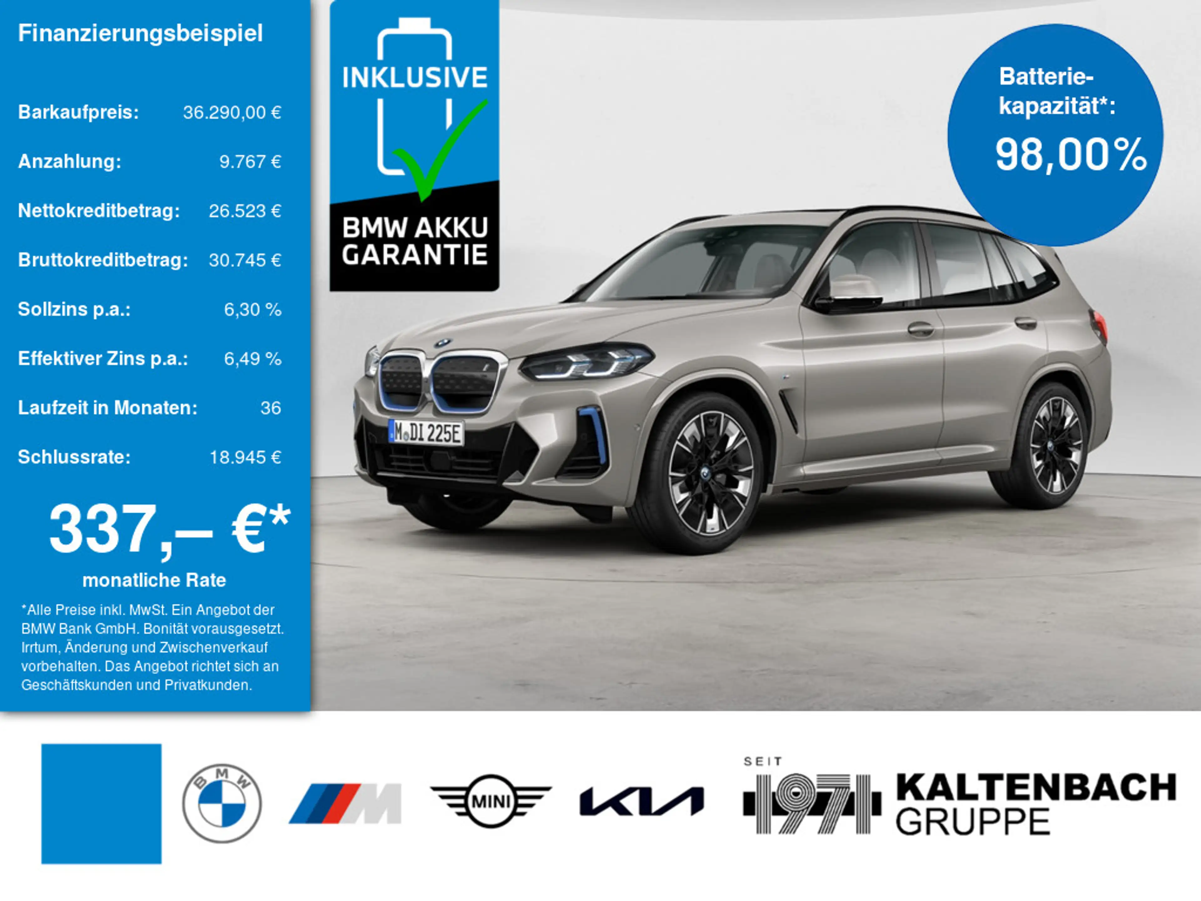 BMW iX3 Impressive FACEL. PANO AHK HUD 360° LASER