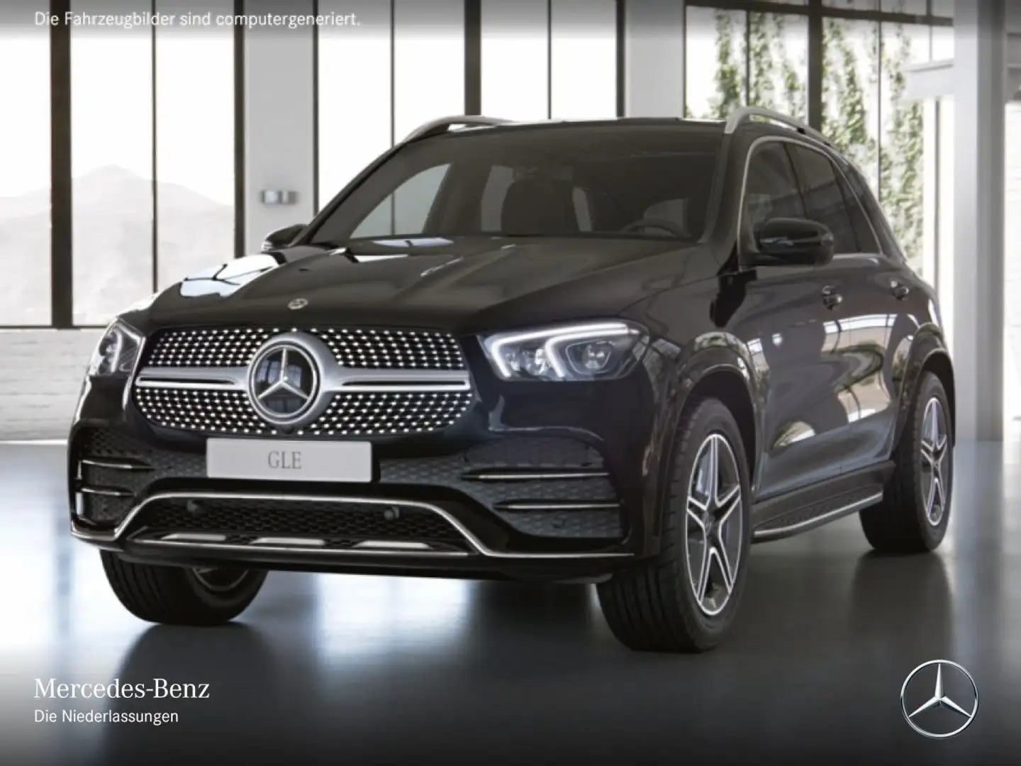 Mercedes-Benz GLE 300 d 4M AMG+PANO+360+LED+FAHRASS+20"+9G Schwarz - 2
