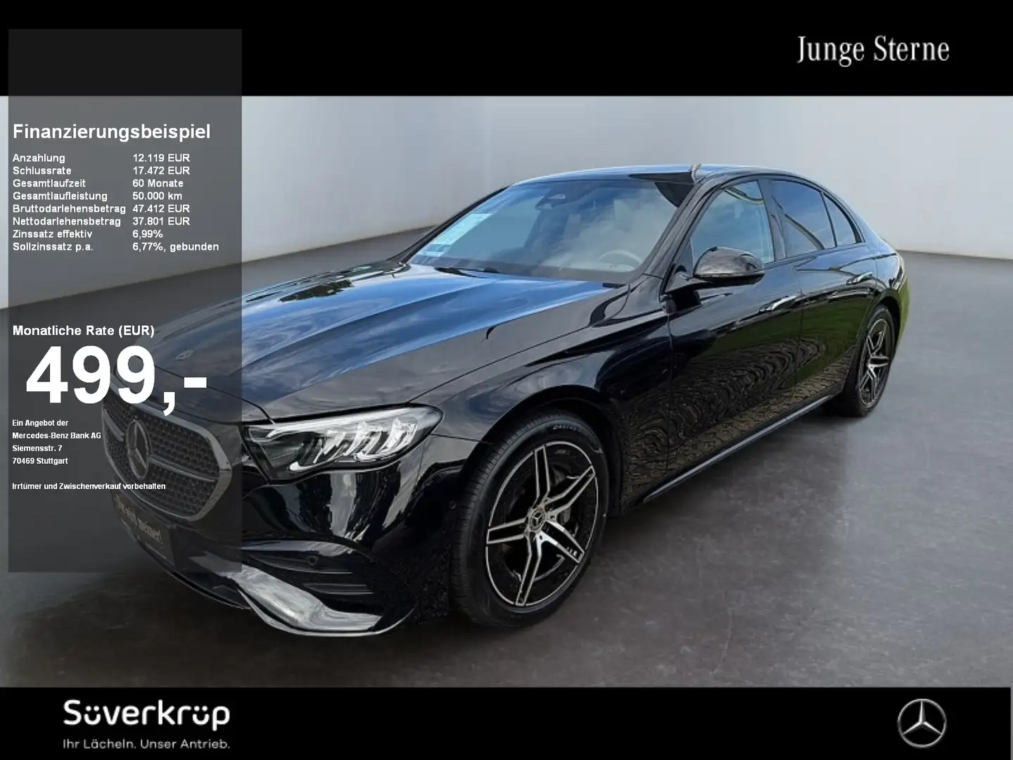 Mercedes-Benz E 200 , AMG NIGHT SPUR DISTR KAMERA PDC SHZ Schwarz - 1