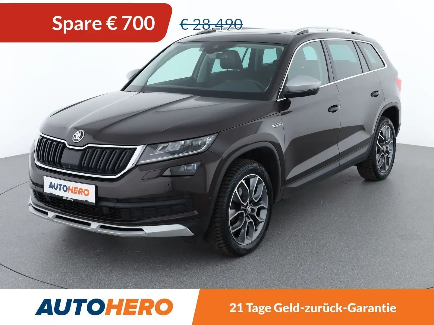 Skoda Kodiaq 2.0 TDI Scout 4x4 Braun - 1