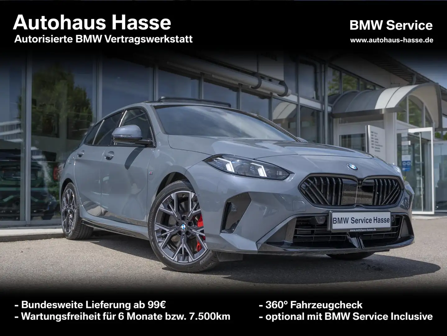 BMW 120 i M-Sport Pro 360° H/K AHK DrAs+ HUD PANORAMA Gris - 1