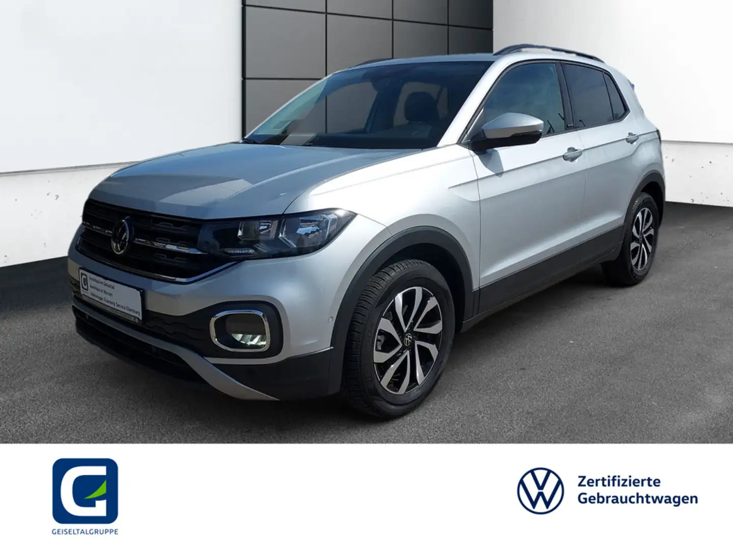Volkswagen T-Cross 1.0 TSI Active *NAVI*AHK*DIGTAL COCKP*PDC*SHZ* Silber - 1
