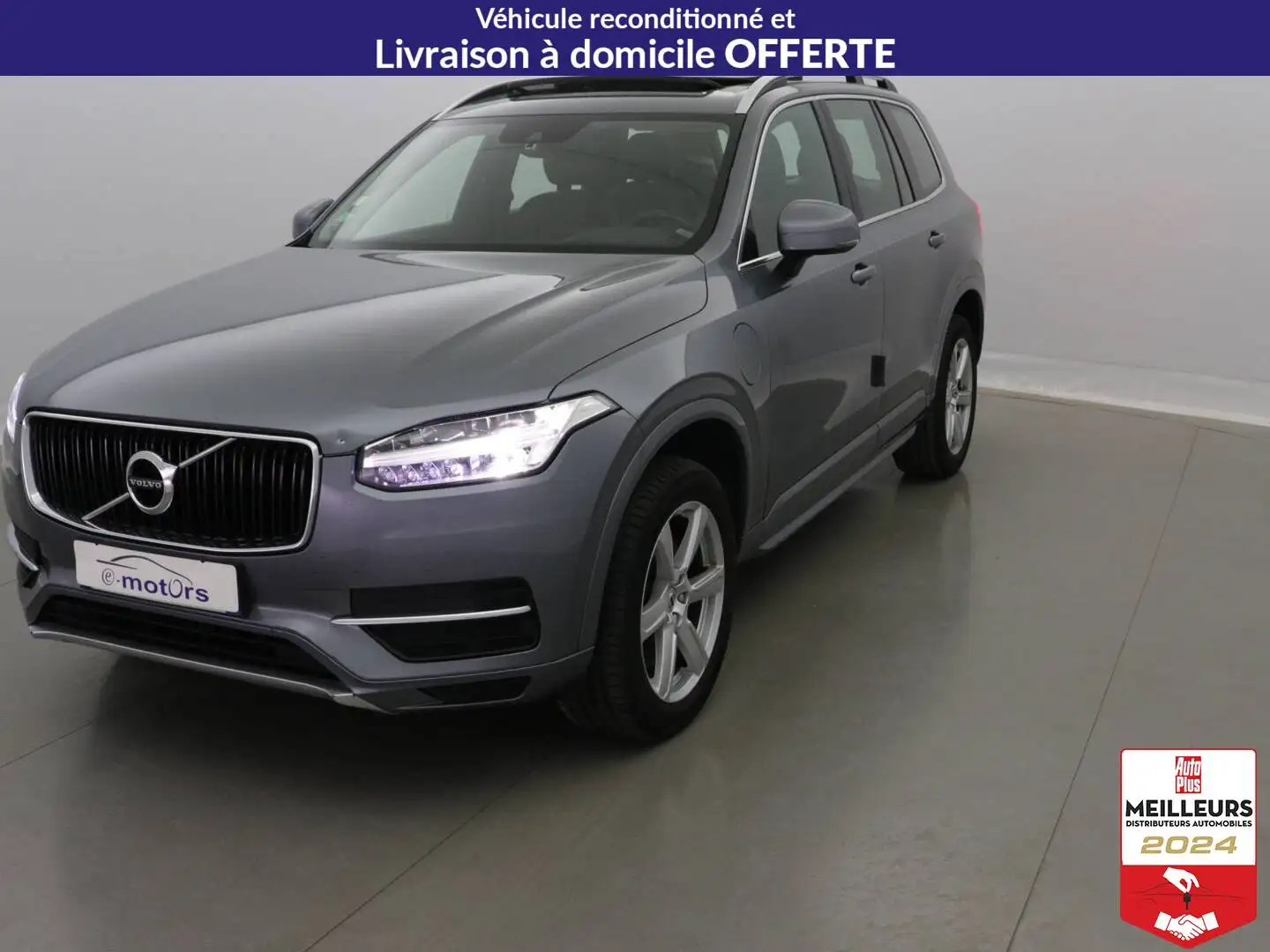 Volvo XC90 T8 320+87 Geartronic 7p Momentum +Toit +Cuir Blanc - 1