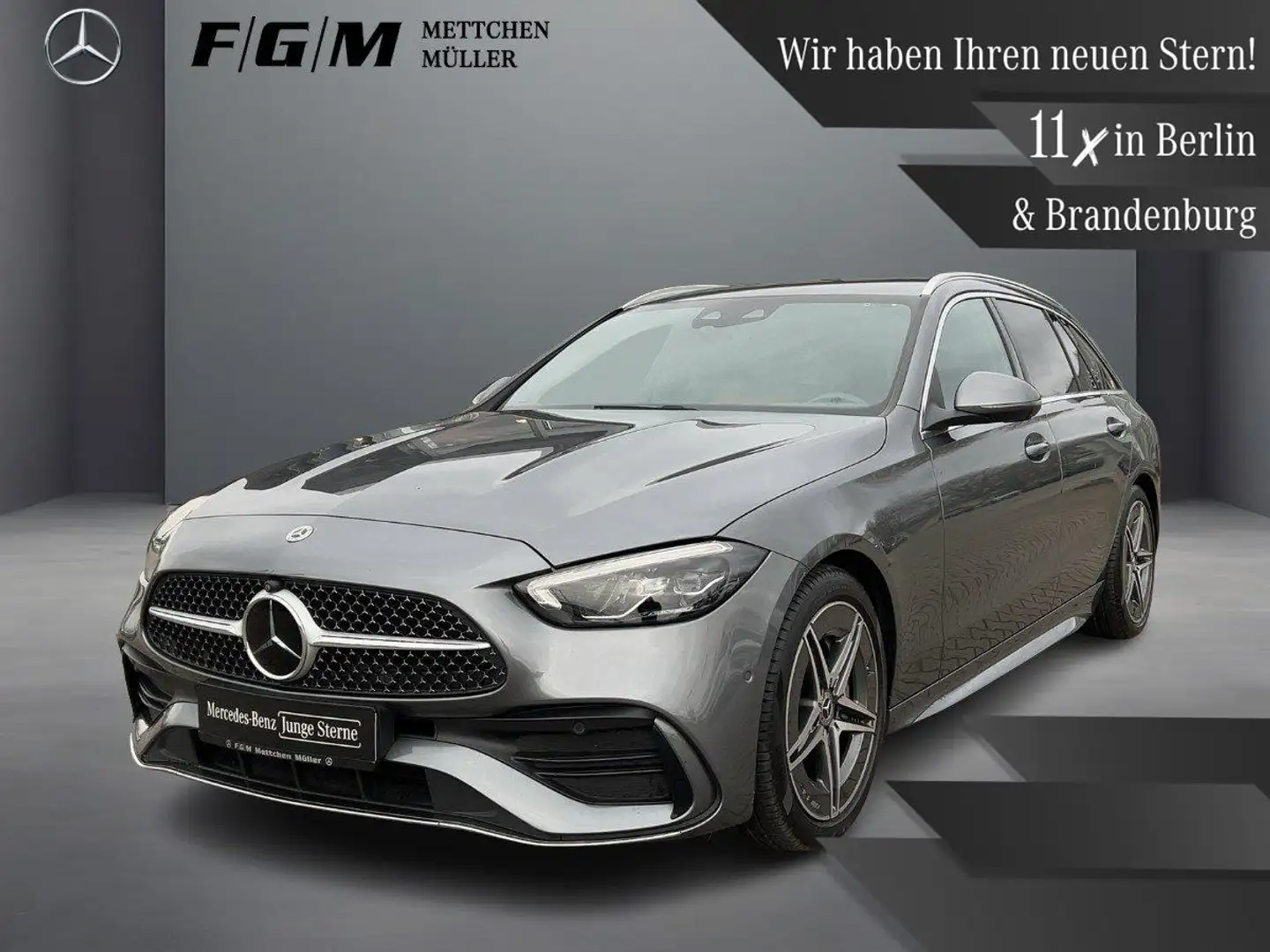 Mercedes-Benz C 300 T 4M AMG-Line TWA|360|AHK|Sitzhz|Distronic Grau - 1