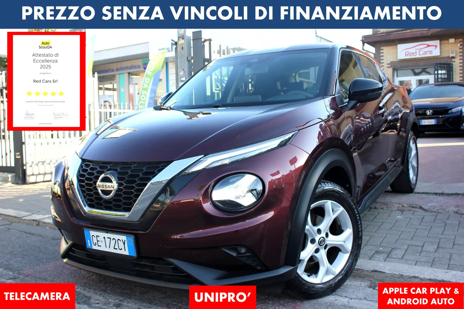 Nissan Juke 114cv UNIPRO *PREZZO VERO* TELECAMERA KM CERTI - 1