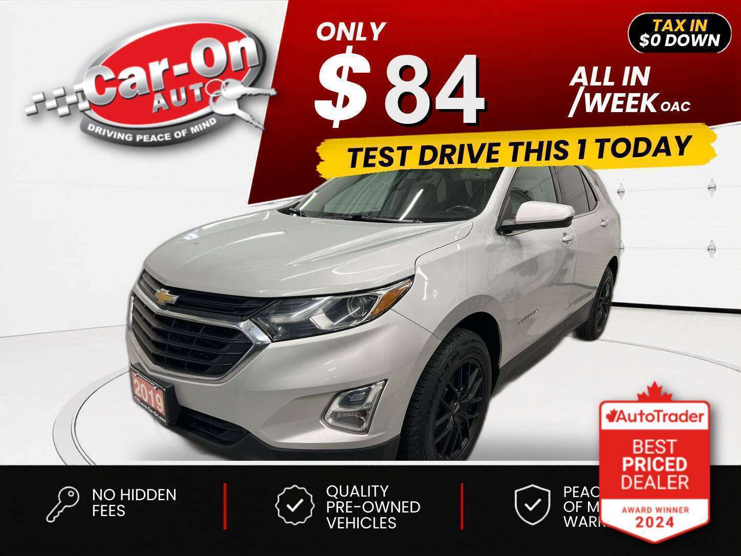 Silver 2019 Chevrolet Equinox SUV / Crossover Four-Wheel Drive Automatic