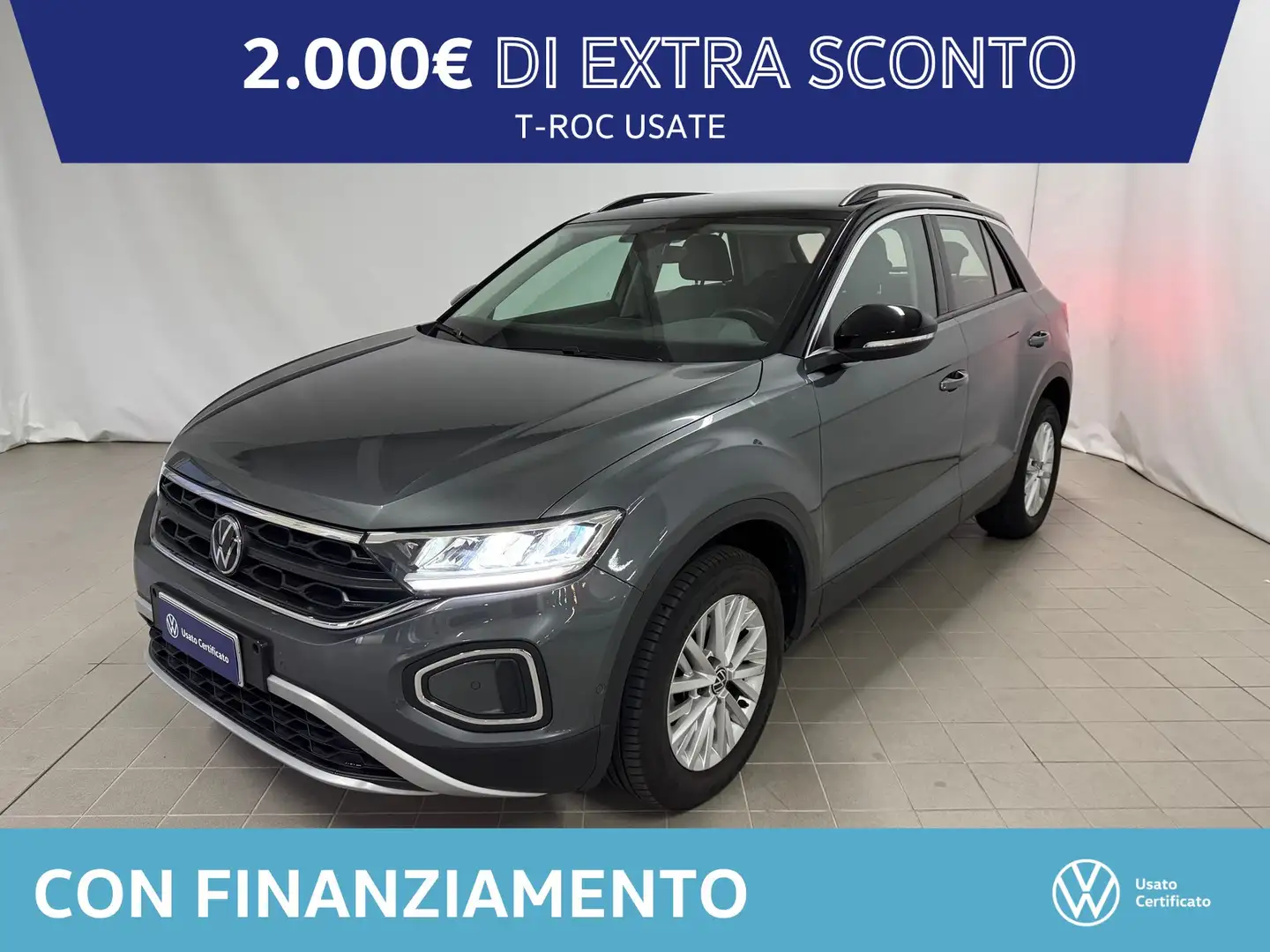 Volkswagen T-Roc 2.0 tdi life 115cv Grigio - 1