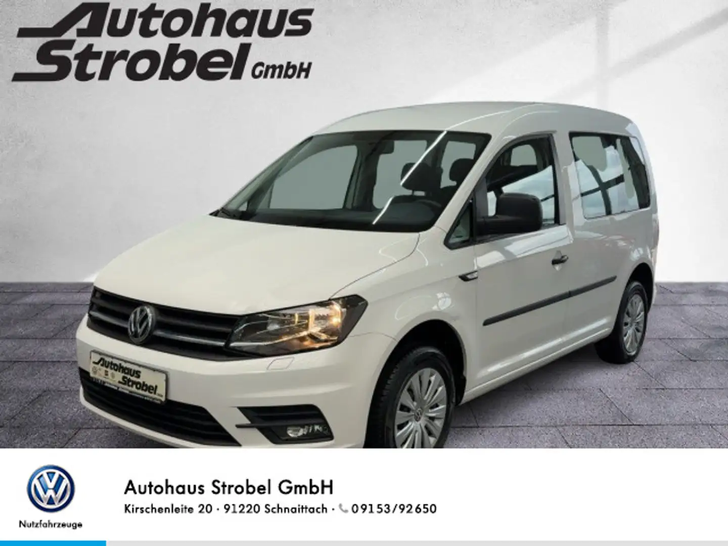 Volkswagen Caddy 2.0 TDI Basis 7-Sitze Parkp. Sitzh. Klima Blanc - 1