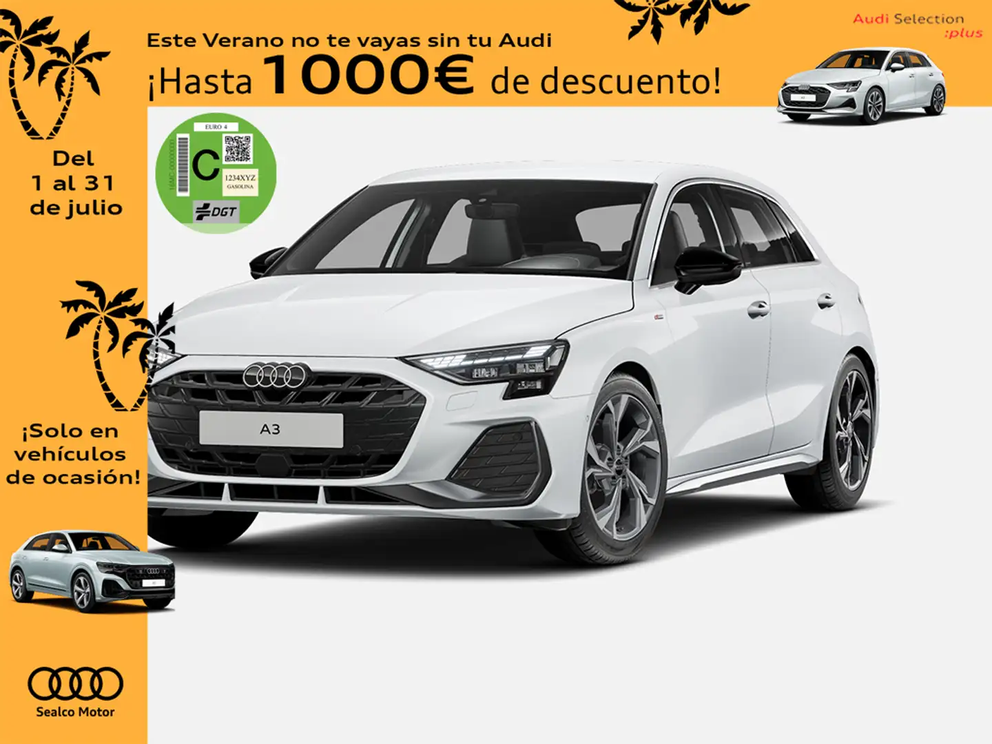 Audi A3 Sportback 35 TDI Black line edition S tronic Blanc - 1