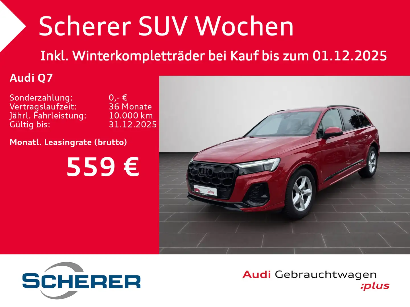 Audi Q7 45 TDI quattro S line tiptronic MATRIX AHK HU Rot - 1