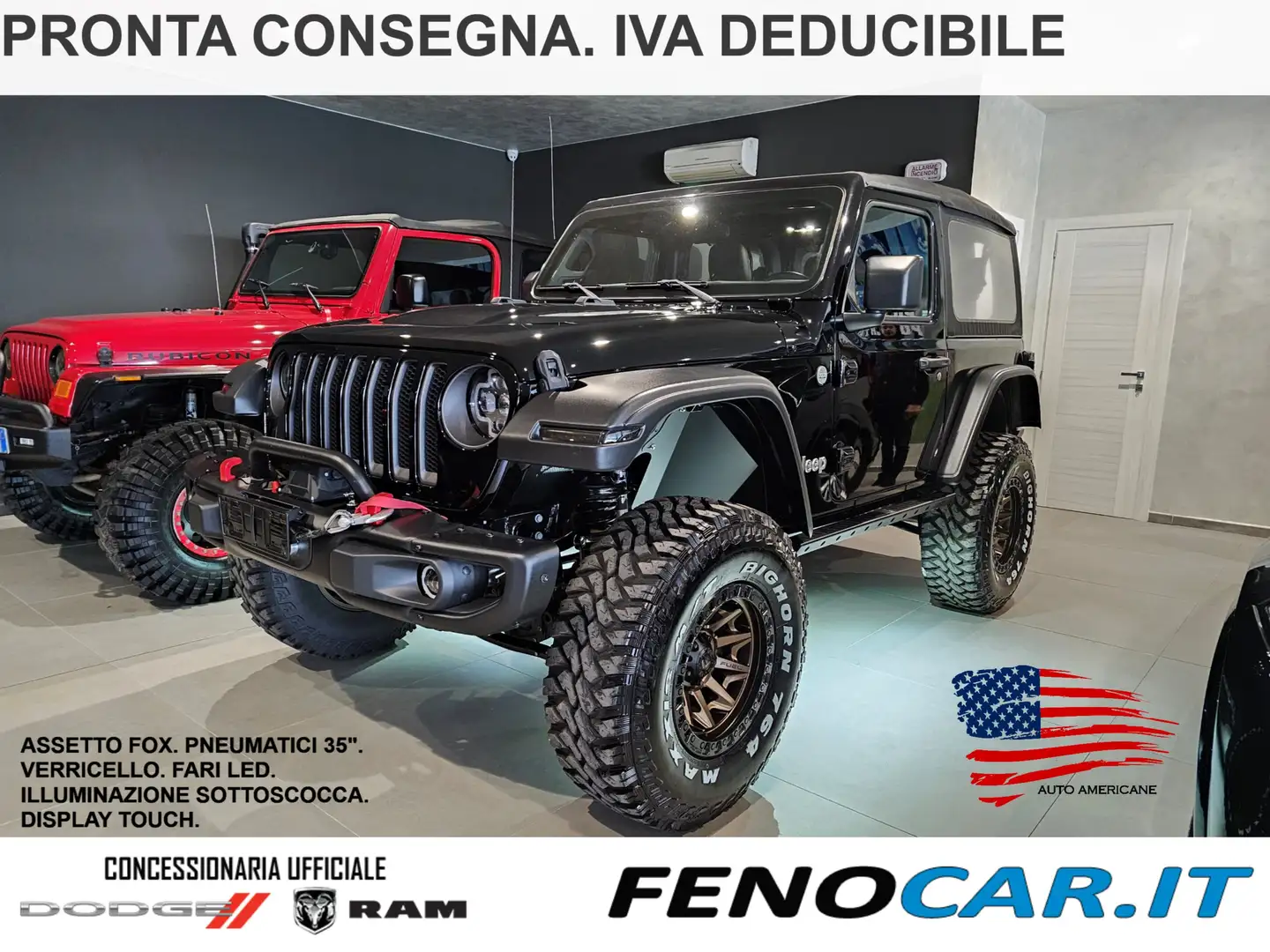 Jeep Wrangler 3.6 V6 Sport NO RUBICON 35" Fox IVA Esposta Nero - 1