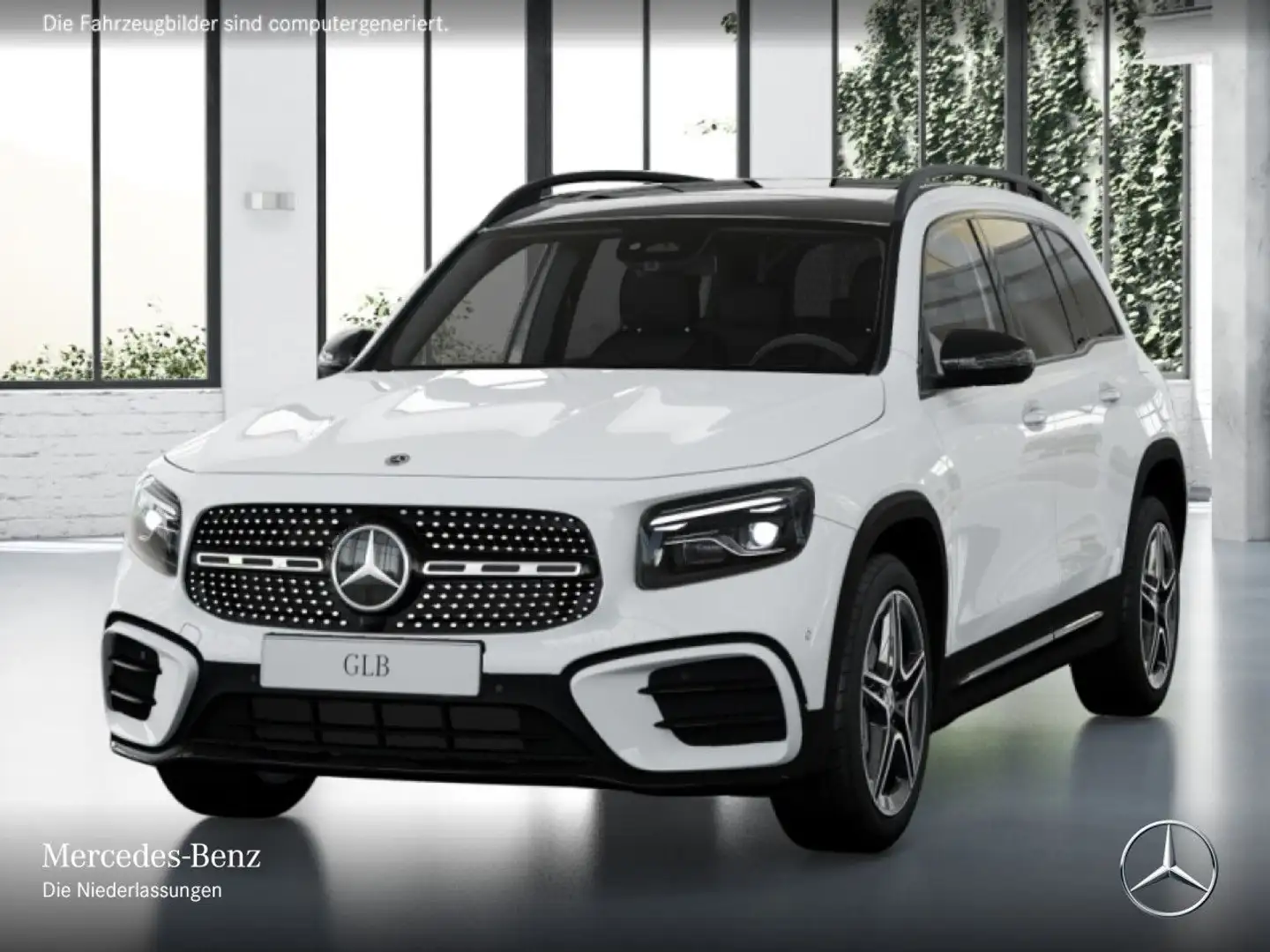 Mercedes-Benz GLB 200 AMG+NIGHT+PANO+360°+AHK+MULTIBEAM+19"+7G Weiß - 2