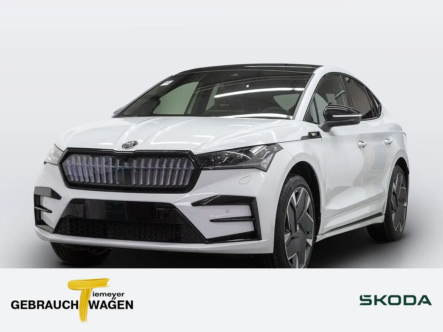 Skoda Enyaq Coupe iV RS 4x4 Suite AHK LM21 Wärmepumpe Weiß - 1