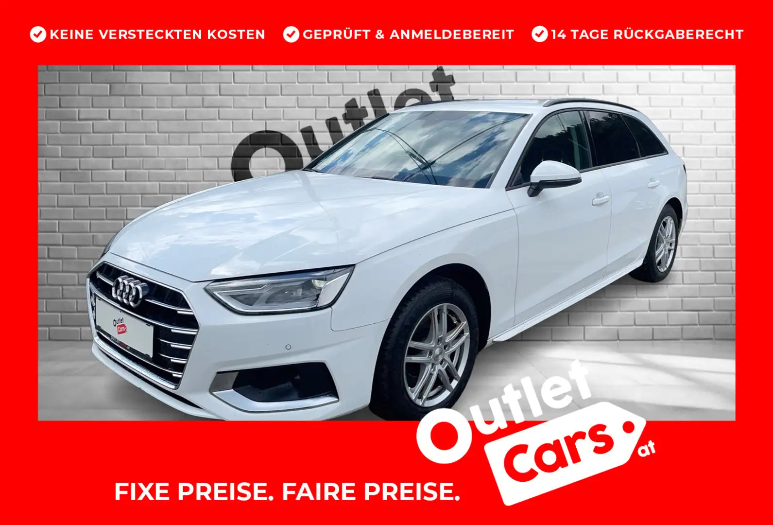 Audi A4 35 TDI advanced Blanc - 1